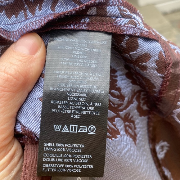 By Anthropologie Brocade Midi Elegant Brown Patterned Skirt NWT 2P - Picture 12 of 16